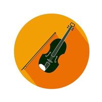 icono de color de instrumento musical de violín aislado sobre fondo blanco vector