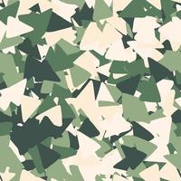 Geometric seamless pattern made of triangles in khaki tones. vector