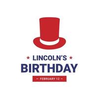 Happy Lincoln's Birthday vector