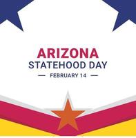 día de la estadidad de arizona vector