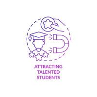 Hire talented students concept icon. University and corporate organization collaboration. Attracting and retaining graduates abstract idea thin line illustration. Vector isolated outline color drawing