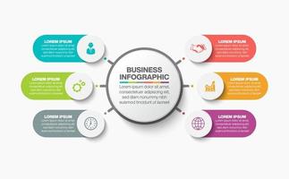 Presentation Business circle infographic template vector