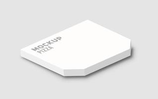 White pizza box top view. Empty package boxes and delivery packages mockup 3d. vector