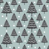 Christmas seamless pattern with trees vector