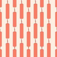 Orange candles seamless pattern background vector