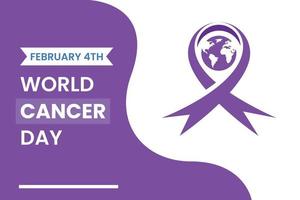 plantilla de banner del día mundial del cáncer vector