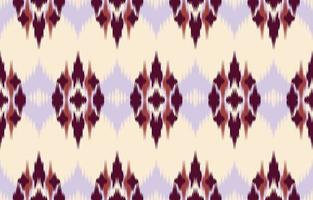 Ethnic abstract purple Seamless ikat pattern in tribal, folk embroidery, and Asia style. Aztec geometric art ornament print. Design for carpet, wallpaper, clothing, wrapping, fabric, cover. vector