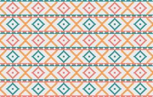 Ethnic chevron abstract art. Seamless rhombus pattern pastel color, folk embroidery, Cute Mexican style. Aztec geometric art ornament print. Design for carpet, clothing, fabric. vector