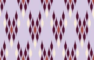 Ethnic abstract purple Seamless ikat pattern in tribal, folk embroidery, and Asia style. Aztec geometric art ornament print. Design for carpet, wallpaper, clothing, wrapping, fabric, cover. vector