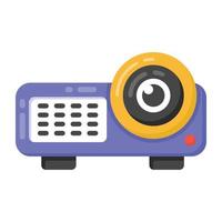 An icon design of projector, vector of electronic device for presentation purpose