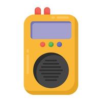 Editable design of portable radio icon vector