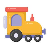 Editable design icon of train engine vector