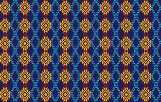 Dark blue Ethnic abstract art. Seamless pattern in tribal, folk embroidery, and Mexican style. Aztec geometric art ornament print. Design for carpet, wallpaper, clothing, wrapping, fabric. vector