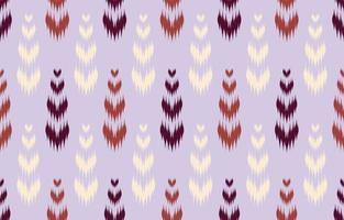 patrón de ikat sin costura púrpura abstracto étnico en estilo tribal, bordado popular y asiático. estampado de adornos de arte geométrico azteca. diseño para moqueta, papel pintado, ropa, envoltura, tela, cubierta. vector