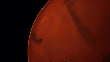 red planet Mars in the starry sky photo