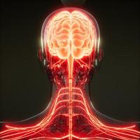 examen de radiología del cerebro humano foto