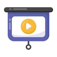 An icon design of video presentation vector