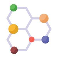 Atomic bonding showing concept of chemical formula icon vector