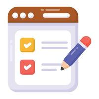 A flat design of web list icon vector