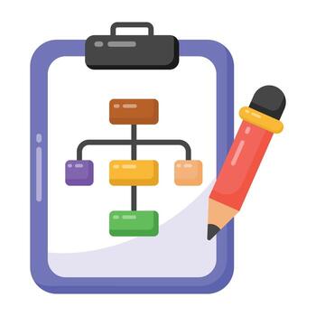 Algorithm flat style icon, editable vector