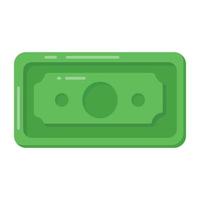 dinero en un icono plano, diseño editable vector