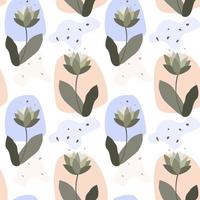 Aabstract minimalist boho plant seamless pattern backround. vector