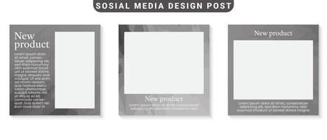 Social media template. Trendy editable social media post template. Mockup isolated. Template design vector