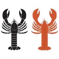 Lobster, color isolated vector illustration on a white background in cartoon style