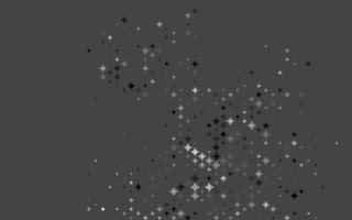 diseño vectorial gris plateado claro con estrellas brillantes. vector