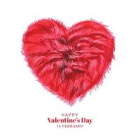 Happy valentines day red heart celebration card background vector