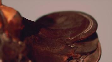 old used vintage leather dressage horse saddle photo