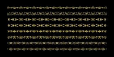 Gold Borders Elements Set Collection, ornament Vector