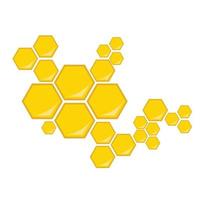honey comb background vector design
