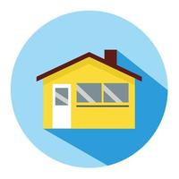 small house icon flat design vector