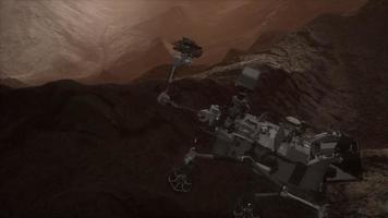 Curiosity Mars Rover exploring the surface of red planet photo