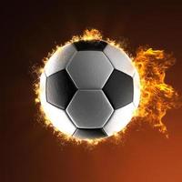 soccer ball in fire photo