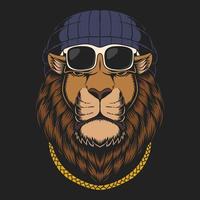 Lion cool vector illustration