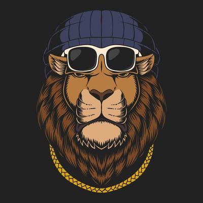 Lion cool vector illustration