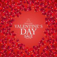 Happy Valentines Day Sale Background,  poster, card, invitation. Vector Illustration EPS10