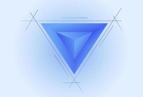 fondo abstracto simple con estilo triangular 3d, papel tapiz azul simple vector