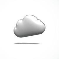 cloud 3d icon render vector