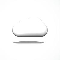 cloud 3d icon render vector