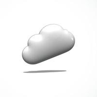 cloud 3d icon render vector