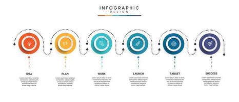 pasos negocio línea de tiempo proceso infografía diseño de plantilla con iconos vector