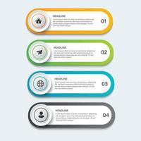 pasos negocio línea de tiempo proceso infografía diseño de plantilla con iconos vector