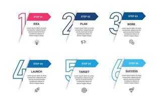 pasos negocio línea de tiempo proceso infografía diseño de plantilla con iconos vector