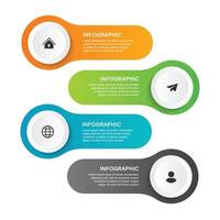 Steps business data visualization timeline process infographic template design with icons vector