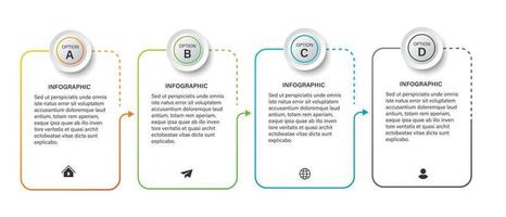 Steps business data visualization timeline process infographic template design with icons vector