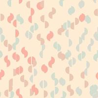 Semicircles seamless pattern in retro style. Random abstract shapes endless wallpaper. vector