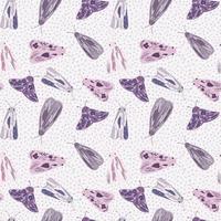 siluetas de pequeños topos pastel púrpura de patrones sin fisuras. fondo punteado claro. estampado de insectos estilizados. vector